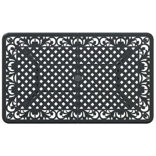 Комплект за хранене в градината 7 pcs Черно Алуминий