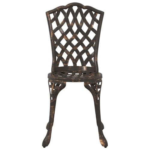 Комплект за хранене в градината 7 pcs Бронзов Алуминий