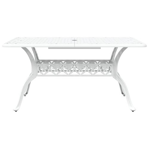 Комплект за хранене в градината 7 pcs Бяло Алуминий