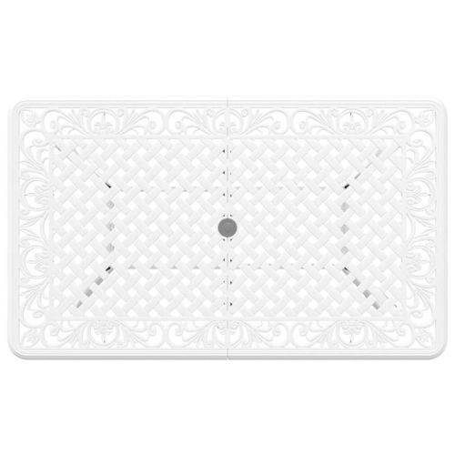 Комплект за хранене в градината 7 pcs Бяло Алуминий