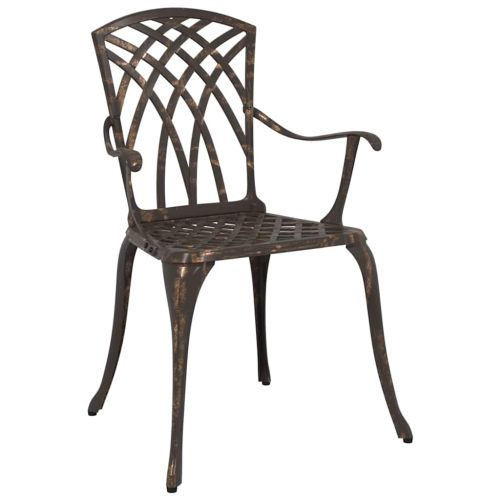 Комплект за хранене в градината 5 pcs Бронзов Алуминий