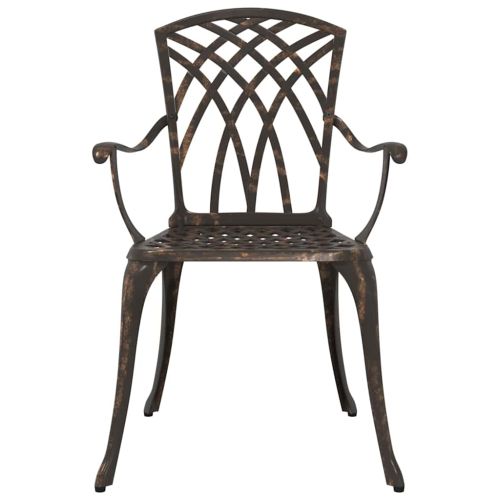 Комплект за хранене в градината 5 pcs Бронзов Алуминий