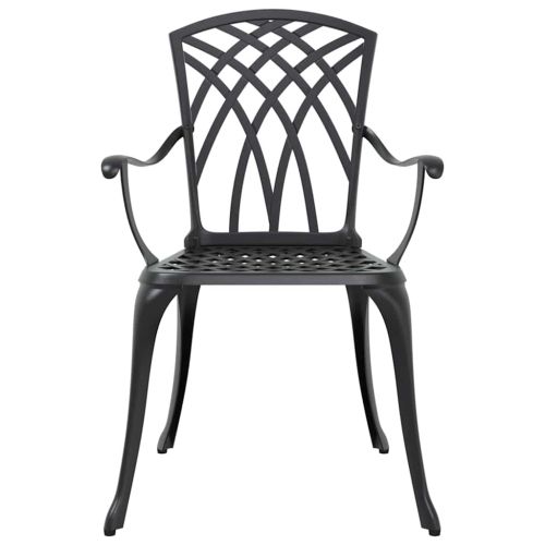 Комплект за хранене в градината 7 pcs Черно Алуминий