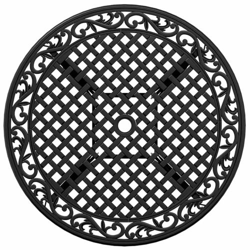 Комплект за хранене в градината 7 pcs Черно Алуминий