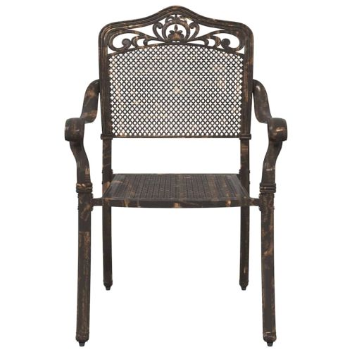 Комплект за хранене в градината 5 pcs Бронзов Алуминий