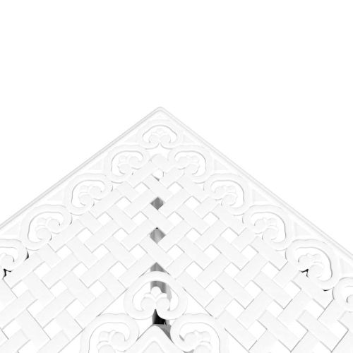 Комплект градинска маса 3 pcs Бяло Лят алуминий