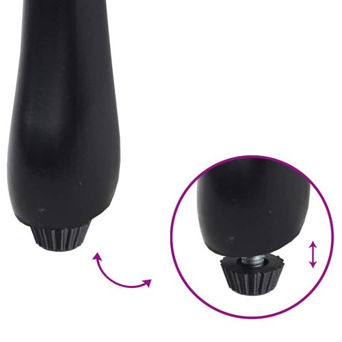 Комплект градинска маса 5 pcs Черно Лят алуминий