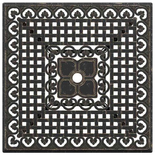 Комплект градинска маса 5 pcs Бронзов Лят алуминий