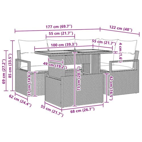 Комплект за хранене в градината 5 pcs Бежов и кремав