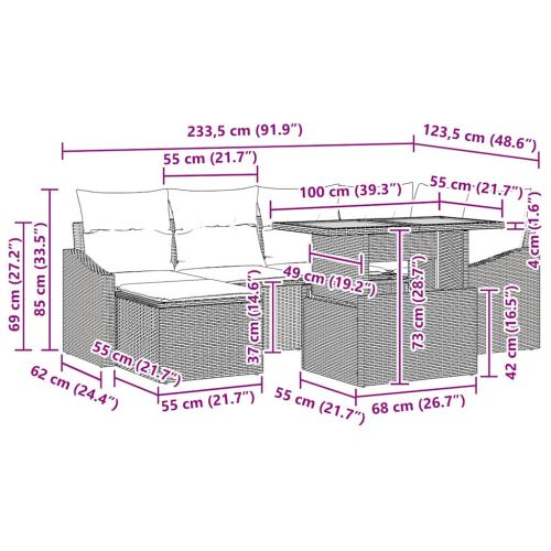 Комплект за хранене в градината 7 pcs Бежов и кремав