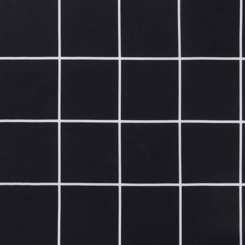 Пад за пейка Шахматен Черна квадратна шарка 150 x 50 x 3 cm