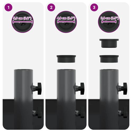 Основа за чадър Антрацит 45 x 45 x 45 cm Стомана