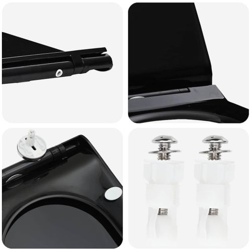 Тоалетна седалка Регулирума Черен 50 x 36,5 x 5 см Полипропилен