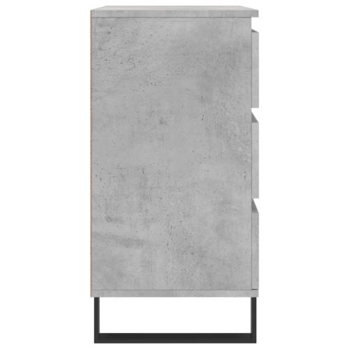 Сайдборд, бетонно сив, 60x35x70 см, инженерно дърво