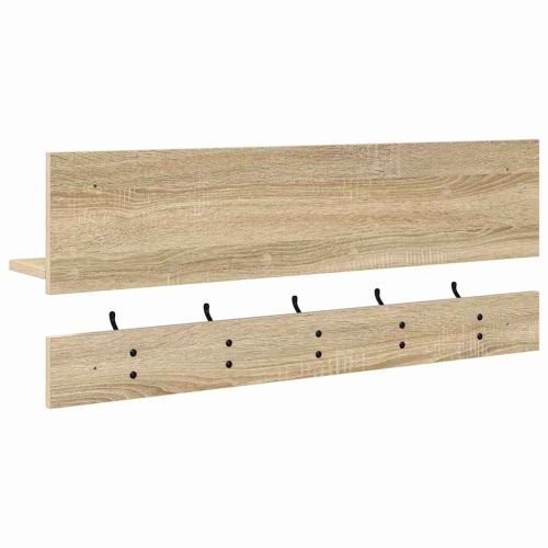 Стенен закачалка за палта с рафт Сонома дъб 90 x 15 x 36 см