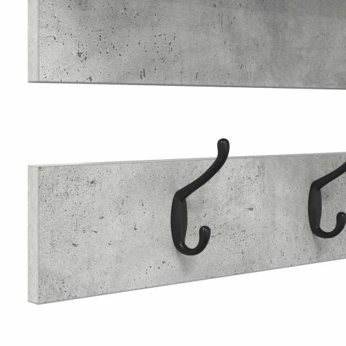 Стенен закачалка за палта с рафт Циментено сиво 90 x 15 x 36 см