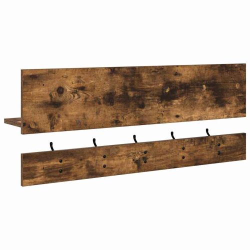 Стенен закачалка за палта с рафт Димян дъб 90 x 15 x 36 см