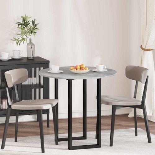 Топ за маса Бетонно сиво Ø 80 x 1,5 cm Инженерно дърво