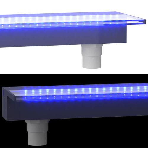 Преливник за водопад с RGB LED, акрил, 90 см