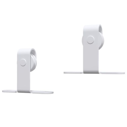 Комплект за мини плъзгаща врата за шкаф, стомана, бял, 152 см