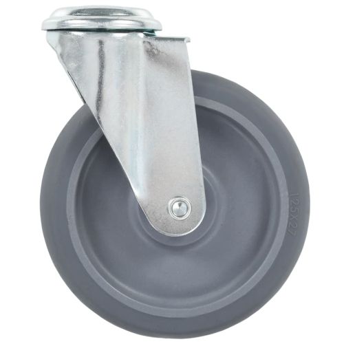 8 бр въртящи се колела с отвори за болт, 125 мм