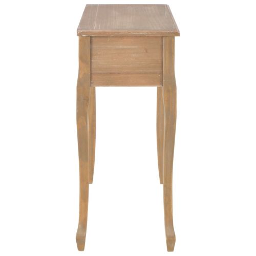 Конзолна тоалетна маса с 3 чекмеджета, кафява