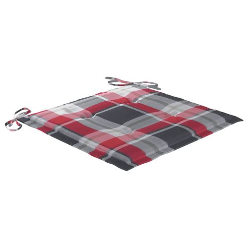 Столове Батавия с възглавници, 4 бр, тиково дърво масив