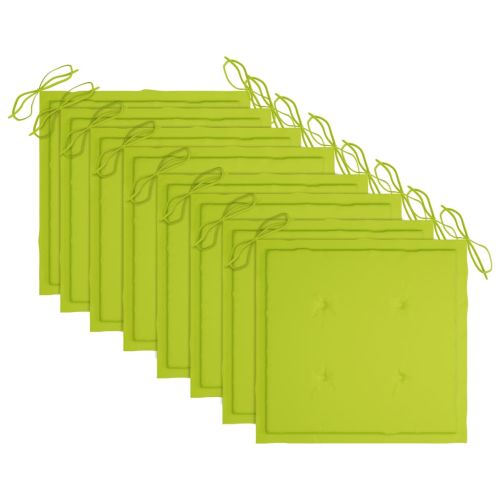 Градински столове с възглавници, 8 бр, акация масив, сиви