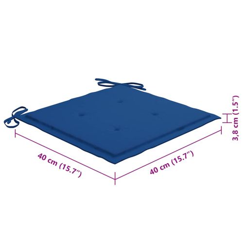 Сгъваеми градински столове, 8 бр, с възглавници, акация масив