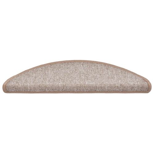 Изтривалки за стълби, 30 бр., 56x17x3 см, светлокафяви, полукръгли