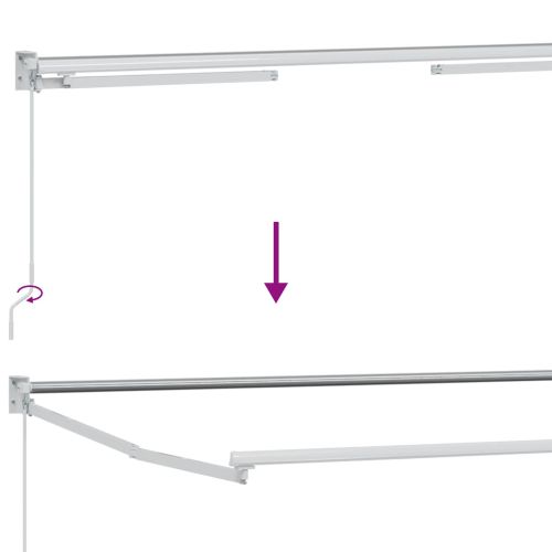 Ръчен изтеглящ сенник с LED светлини Многоцветен 4 × 3 m