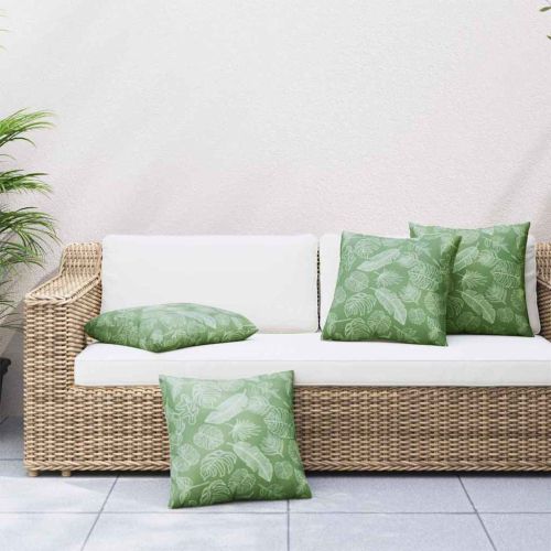 Пухени възглавници Листо 4 pcs Мотив с листа 50 x 50 cm