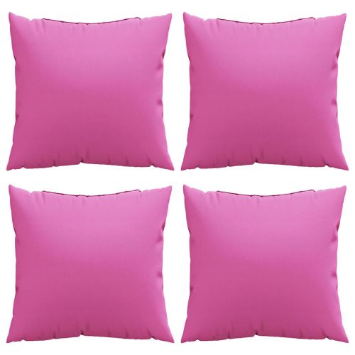 Пухени възглавници 4 pcs Розово 50 x 50 cm Полиester плат