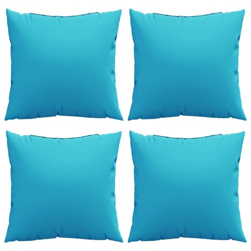 Пухени възглавници 4 pcs Тюркоаз 50 x 50 cm Полиester плат
