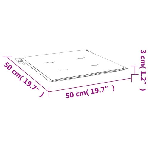 Възглавници за градински стол 4 бр черно каре 50x50x4 см плат