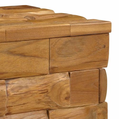 Стол за съхранение Кафяво 40 x 40 x 45 cm Солидно тиково дърво