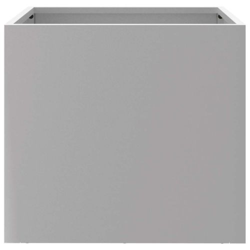 Кашпа, сребриста, 32x30x29 см, поцинкована стомана