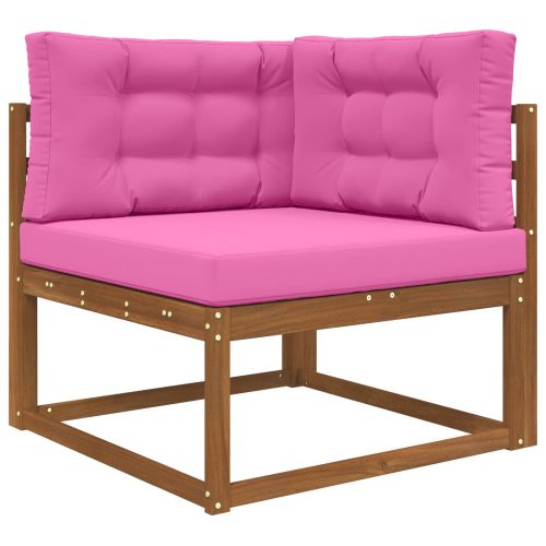 Възглавница за диван на открито 3 pcs Розово Полиестер