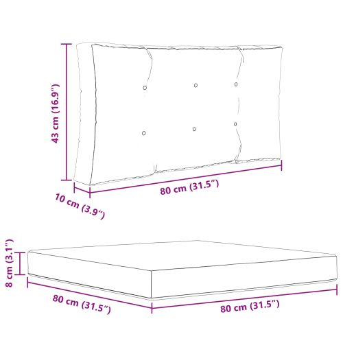 Възглавница за диван на открито 3 pcs Розово Полиестер