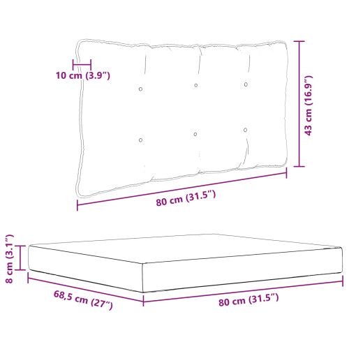 Възглавница за диван на открито 2 pcs Антрацит Полиестер