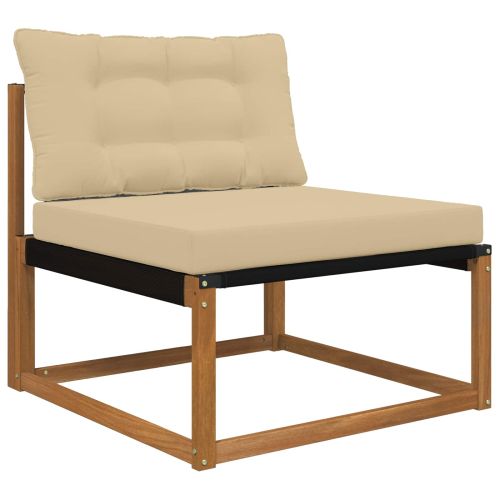 Възглавница за диван на открито 2 pcs Бежово Полиестер