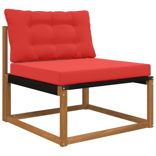 Възглавница за диван на открито 2 pcs Червено Полиестер