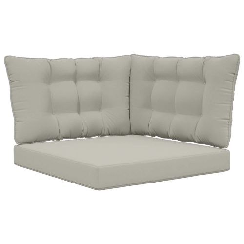 Възглавница за диван на открито 3 pcs Сив Полиестер