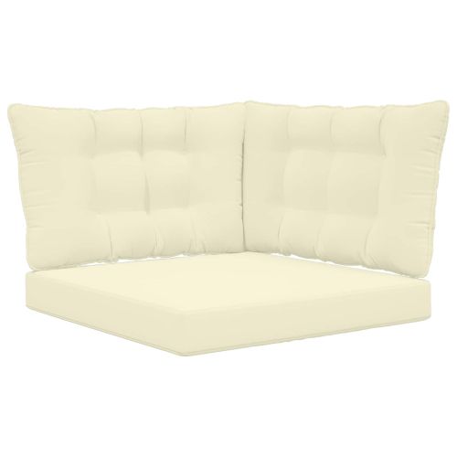 Възглавница за диван на открито 3 pcs Крем Полиестер