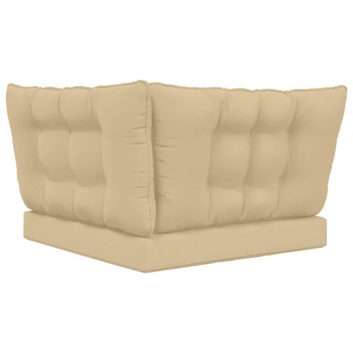 Възглавница за диван на открито 3 pcs Бежово Полиестер