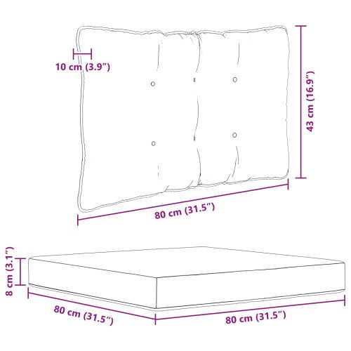 Възглавница за диван на открито 3 pcs Бежово Полиестер