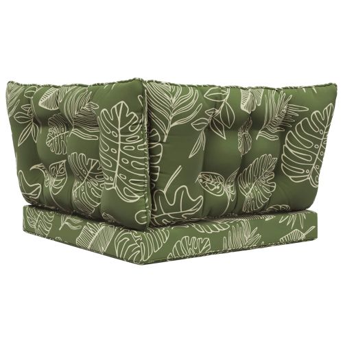 Възглавница за диван на открито 3 pcs Дизайн с листа Полиестер