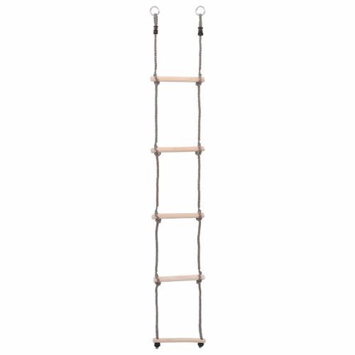 Стълба с 5 стъпала 210 см борова дървесина масив