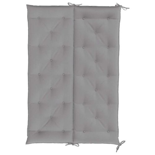 Възглавница за градинска пейка сива 150x(50+50)x7 см оксфорд