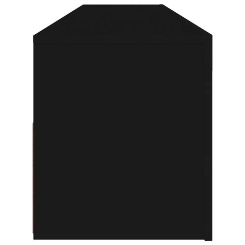 ТВ шкаф с LED осветление, черен, 120x35x40 см